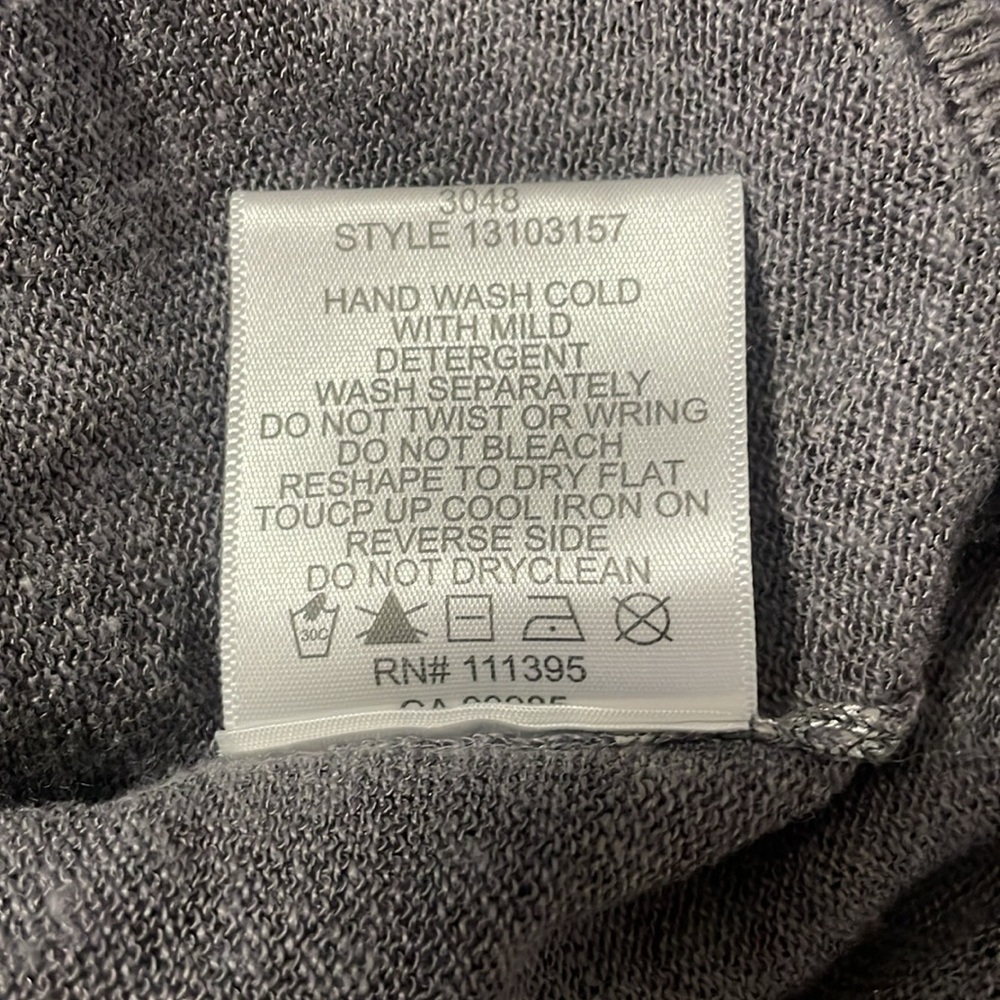 Tory Burch gray and silver linen blend tank. Large - Picture 5 of 5